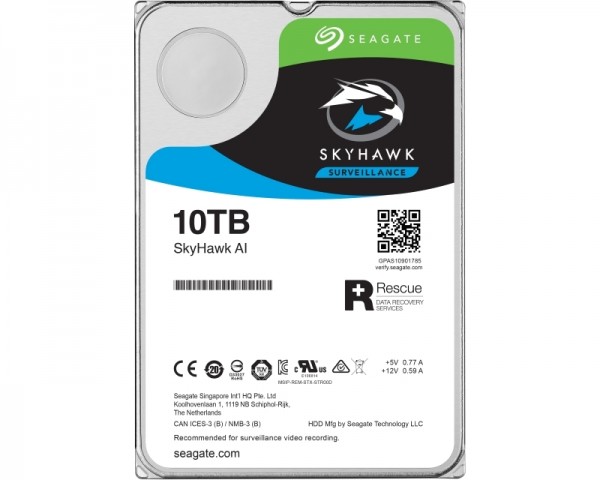 SEAGATE 10TB 3.5'' SATA III 256MB ST10000VE0008 SkyHawk Surveillance HDD