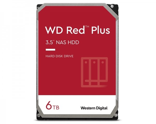 WD 6TB 3.5'' SATA III 128MB WD60EFZX Red Plus