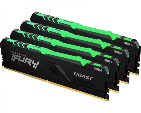 KINGSTON DIMM DDR4 128GB (4x32GB kit) 3600MHz KF436C18BBAK4128  Fury Beast RGB