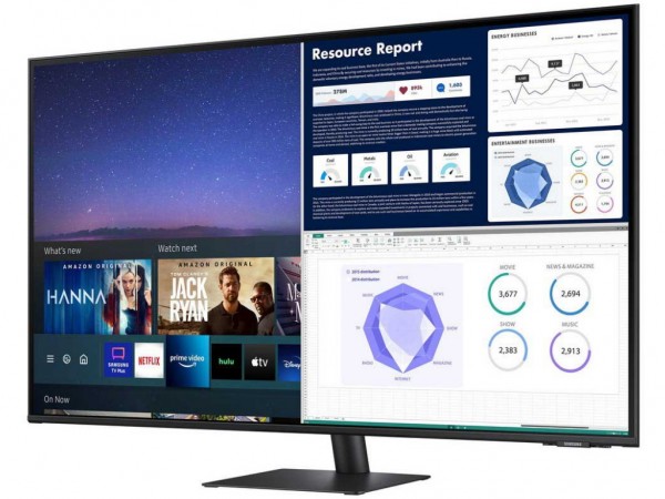 Monitor SAMSUNG LS43AM700UUXEN 43''VA3840x216060Hz8ms GtGHDMIx2,USBVESAsmartzvučnicicrna' ( 'LS43AM700UUXEN' ) 